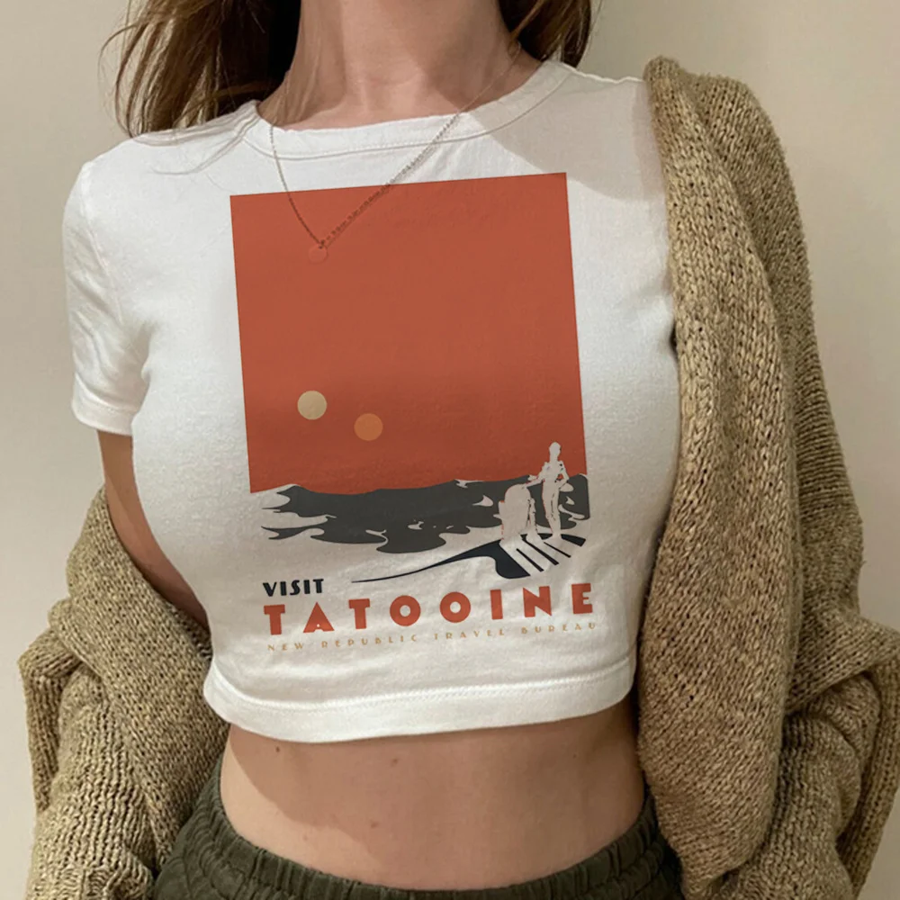 Visit Tatooine aesthetic trashy crop top Female Kawaii aesthetic streetwear manga clothing