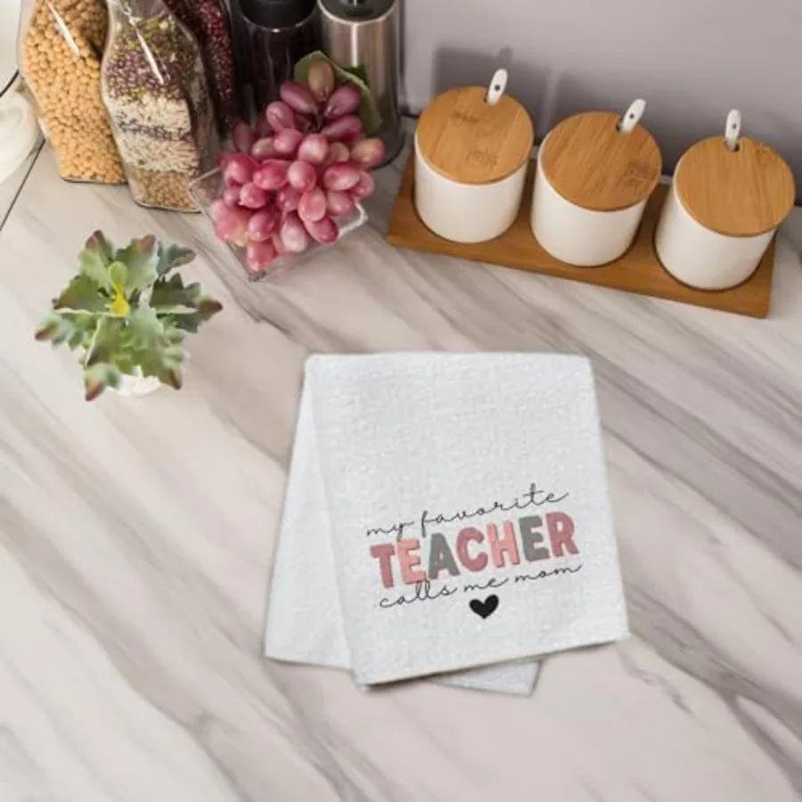 هدايا مضحكة للمعلم، مناشف المطبخ، هدايا تقدير لعيد الأم للمعلم، أطباق، مناشف الشاي لديكور المطبخ، العودة إلى Sc