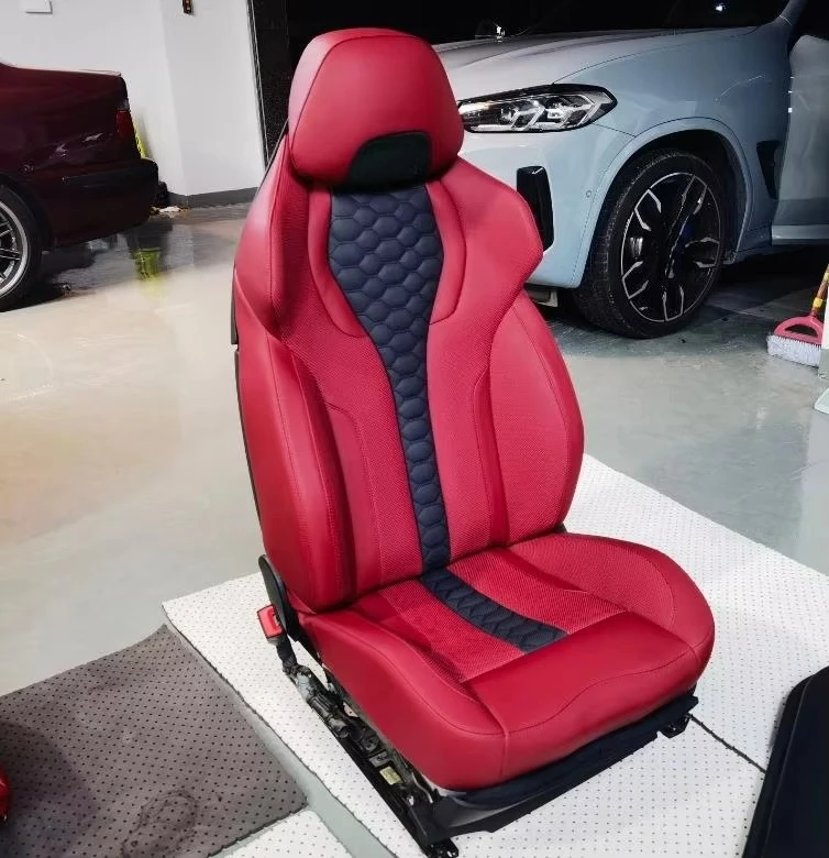 DOS Car Sport Racing Bucket Seats Customize Leather Cover And Sponge Seat For BMW F30 F80 F10 M3 M5 Upgrade