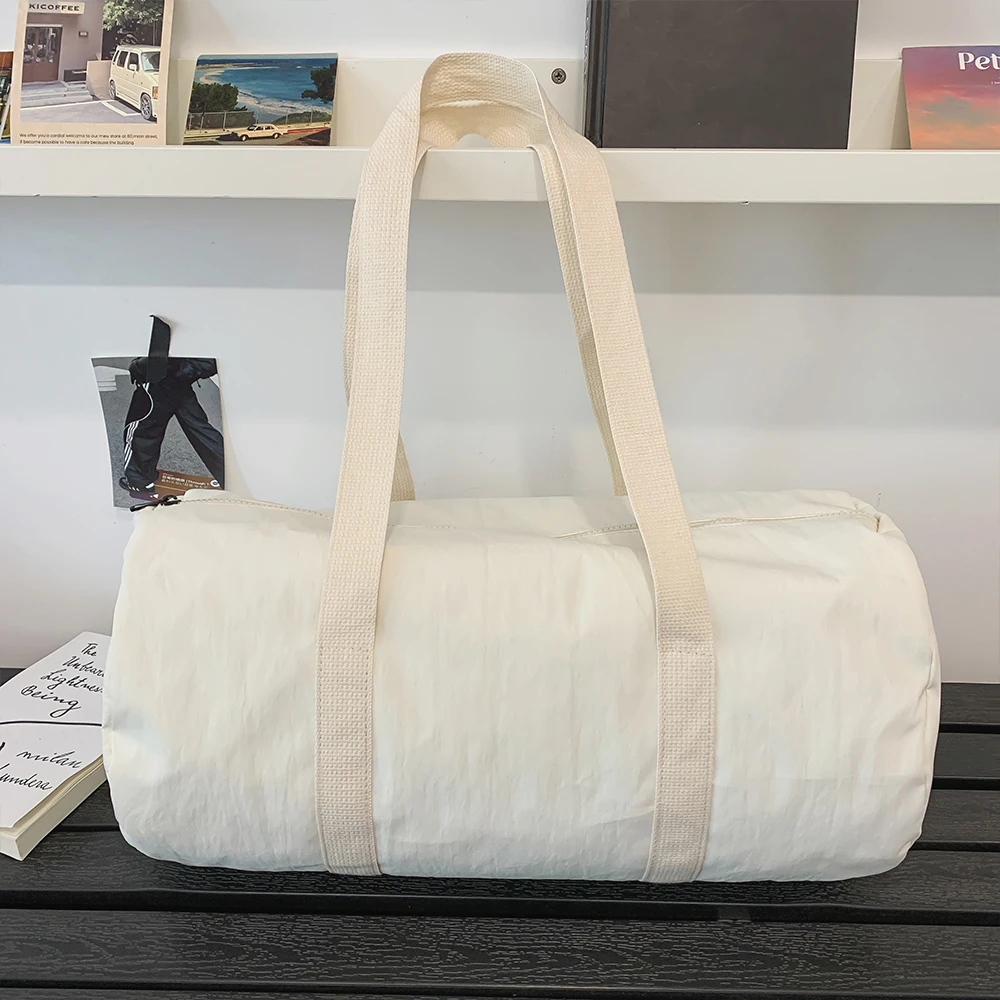 Short-Distance Nylon Fabric Travel Couple's Large-Capacity Unisex Style Hand-Held Tote Bag, New Single-Shoulder Backpack