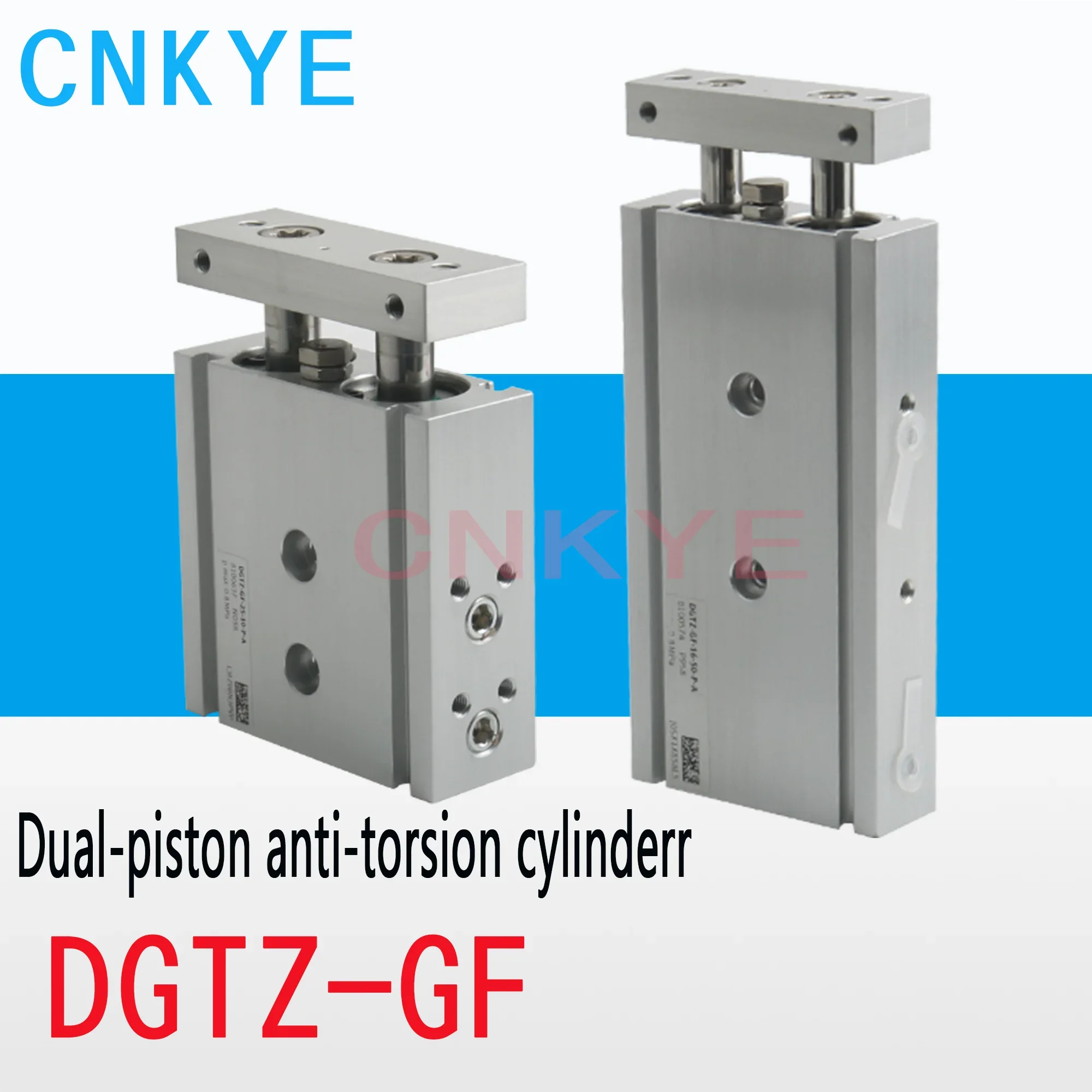 Anti rotation dual rod dual piston cylinder DGTZ-GF-25-10-20-25-32-30-40-50-60-70-80-90-100-J-T-P-A DGTZ-32-20-30-40-50-60-P-A