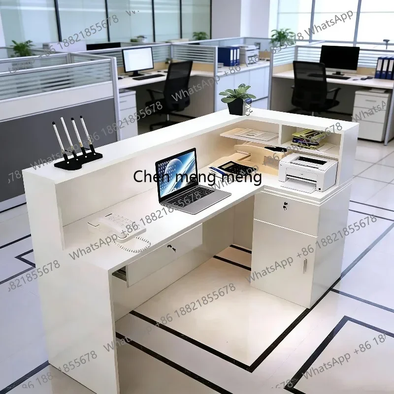 

E136 Luxury Reception Desk Hairdresser Cafe Counter Market Counter Table Reception Desk Medical Bancone Per Negozio Corner Furni