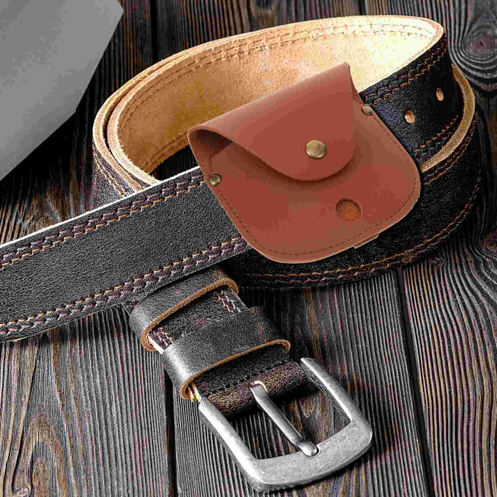 Pocket Watch Case Empty Small Display Chain Storage Pouch Travel Brown Man Versatile Protective Outdoor Camping