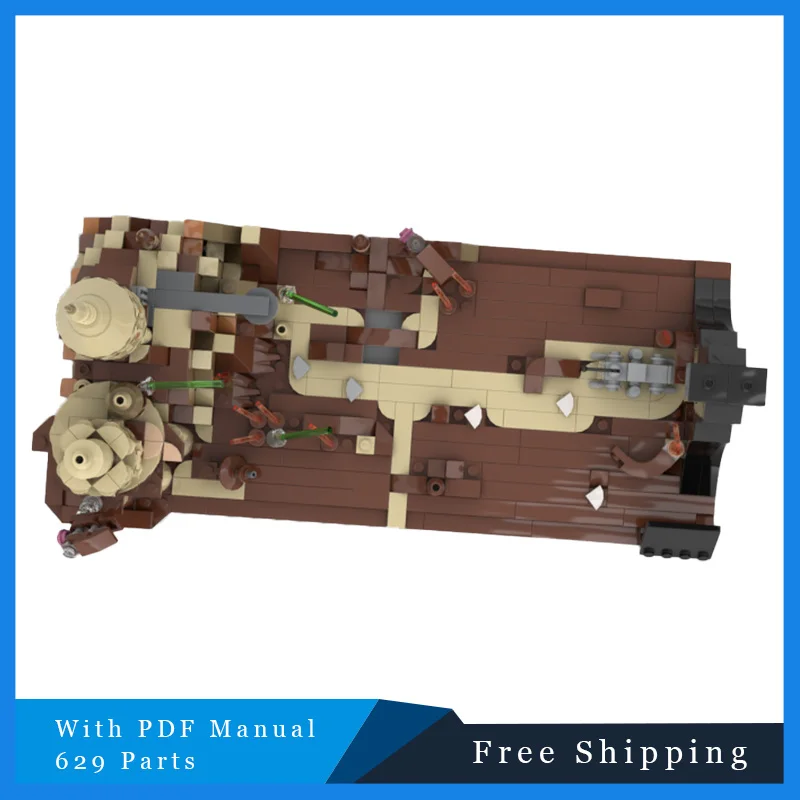 Klocki Serii Star Battle 629 Elementów Stojak Ekspozycyjny na Statek Kosmiczny Model Modułowy Edukacyjny Zestaw do Samodzielnego Montażu dla Dzieci Prezent na Boże Narodzenie