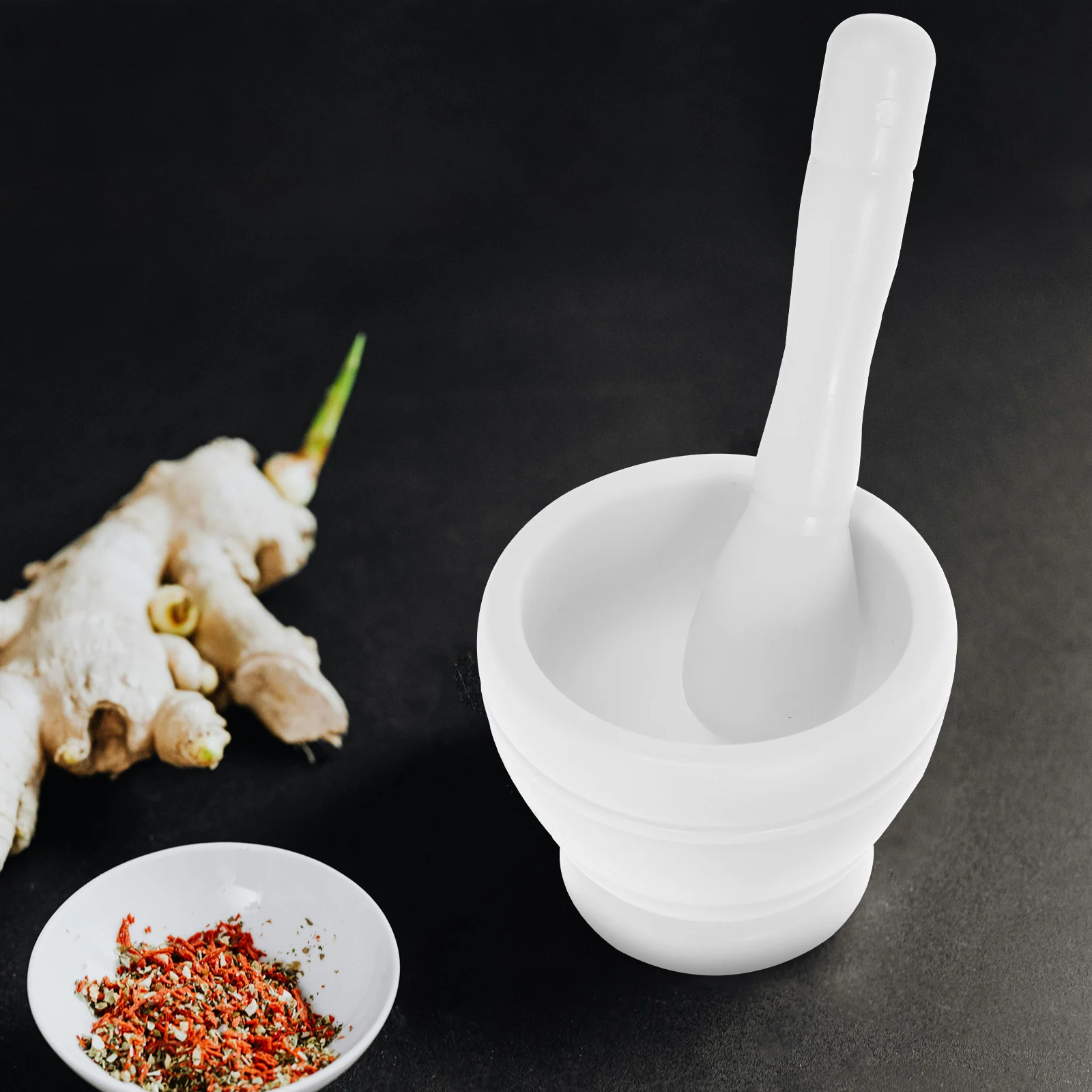

1Set Garlic Crusher Plastic Mortar and Pestle Set Traditional Design for Herbs Spices Housewarming Gift and Pestle Set