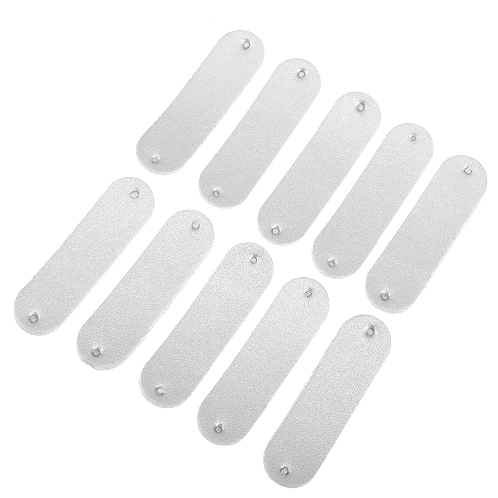 

100 Pcs Labels PU DIY Tag Embossed Decorative Sewing Pu Tag Accessories Storage Bottle Container