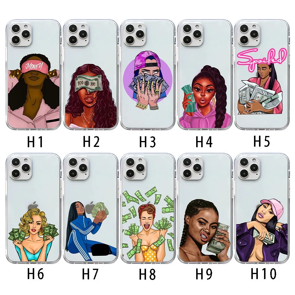 

Fashion Ins Girls Who Love Money Phone Case For Tecno Spark Go 30C 10 Camon 30 20 19 Pova 6 5 4 Pro itel S23 A70 4G 5G Clear TPU