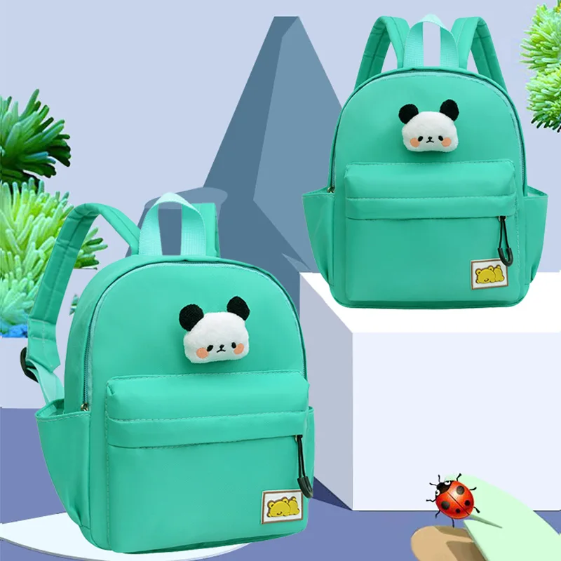 Mochila de estilo Simple para niños, bolso escolar ligero de nailon, resistente al agua, de colores sólidos, para guardería y viajes