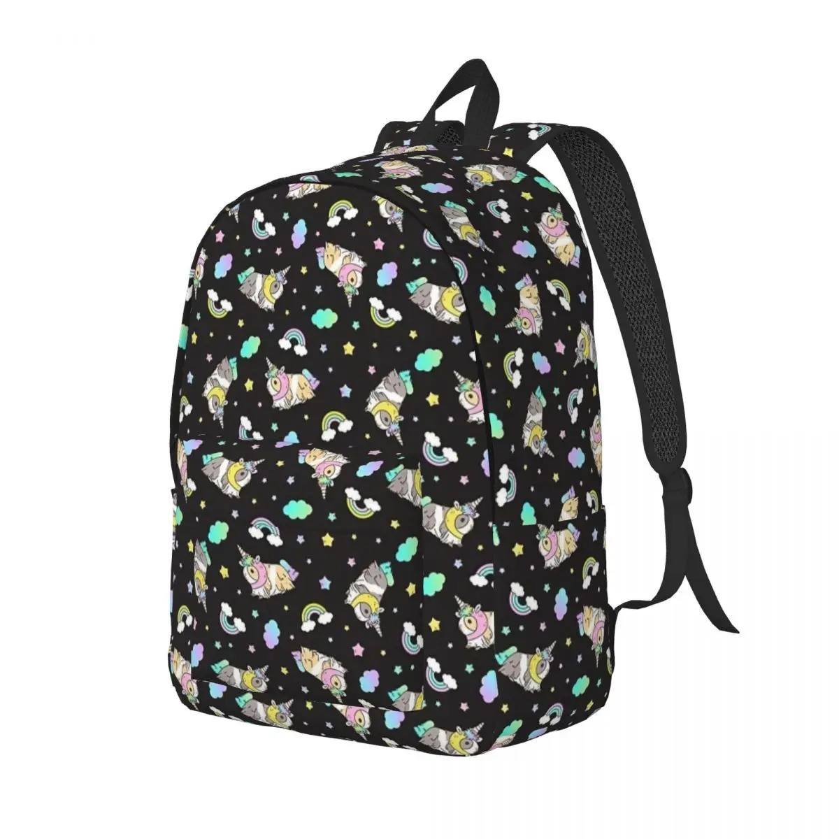 Guinea Pig Pattern Kawaii Unicorn for Men Women Student School Bookbag Colorful Cute Daypack Middle High College Lightweight