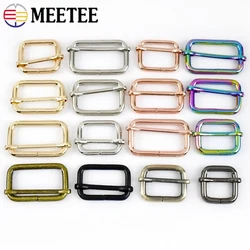 5Pcs Metal Slides Loops Tri-glides Roller Pin Buckles Handbag Strap Clasp Adjuster Belt Buckle for Bag DIY Garment Accessories