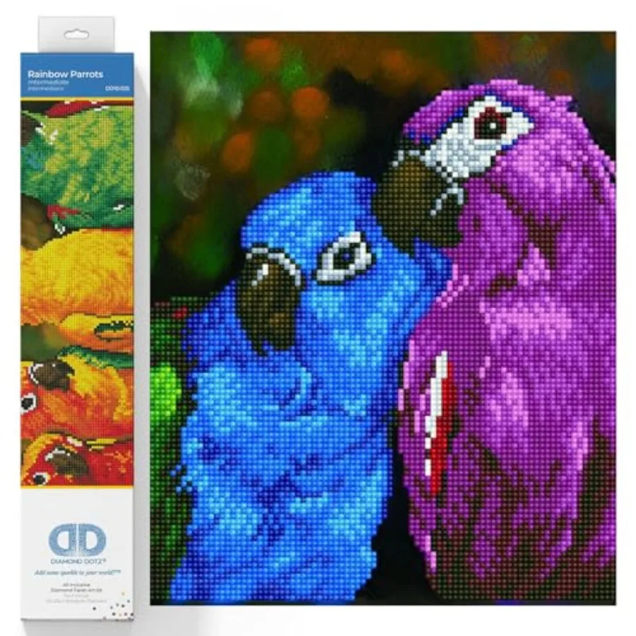 

Наборы для алмазной вышивки «Радужные попугаи» для взрослых - Наборы для алмазной живописи, расслабляющий творческий набор с алмазными стразами Dotz 11.8x30.3