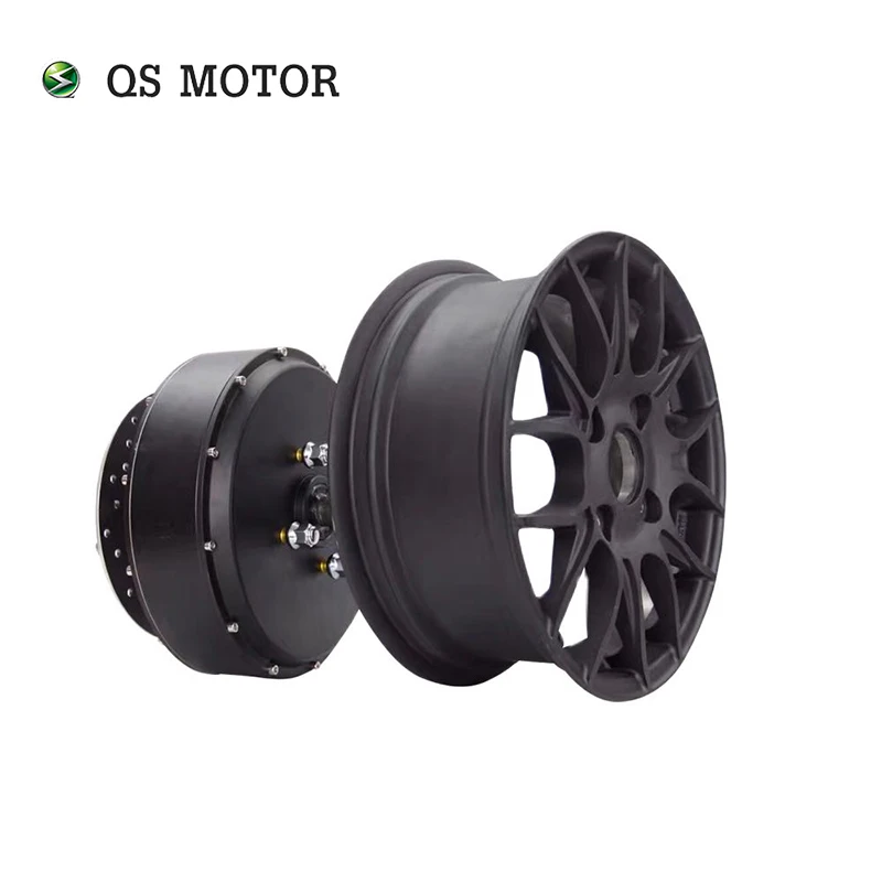 QS Motor 12x5.0inch 5000W 260 V4 High Effective  Single Shaft Detachable In Wheel Hub Motor for Electric Car and ATV Car