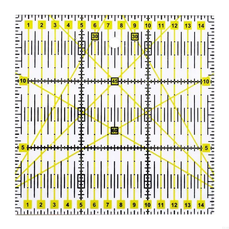 KX4B 3PCS Clear Quilting Cardstick inulers 패치 워크 재봉 눈금자 절단 도구 세트