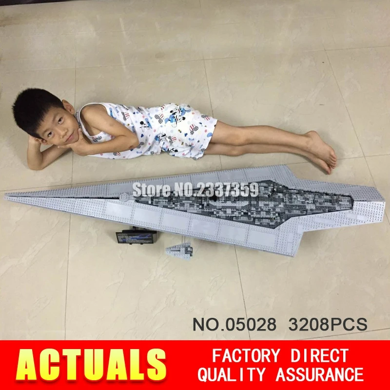 

05028 3208Pcs Toy Execytor Imperial Super Star Destroyer Model Building Kit Block Brick Compatible 10221 Children Gifts