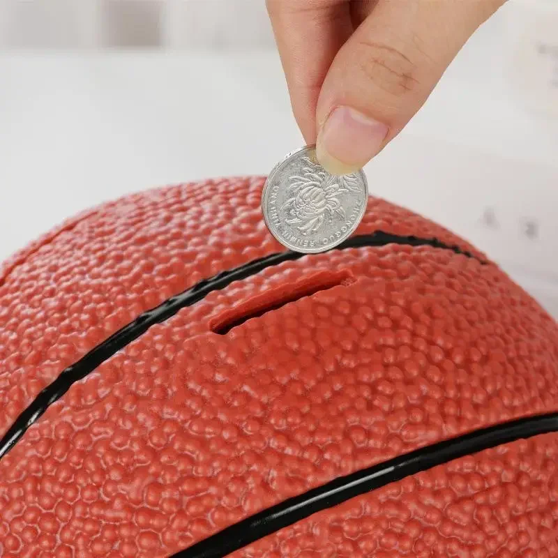 

Basketball Piggy Bank for Boys, Shatterproof Basketball Sports Themed Coin Bank, Small and Big Size, Gift for Kids