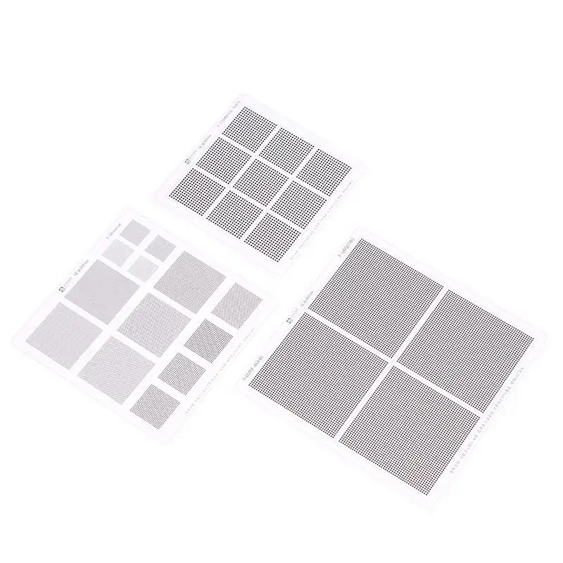 Hole Spacing 0.3/0.35/0.375/0.4/0.5/0.58/0.6/0.8/1.0mm Universal Green Oil Net UV Solder Mask BGA Reballing Stencil
