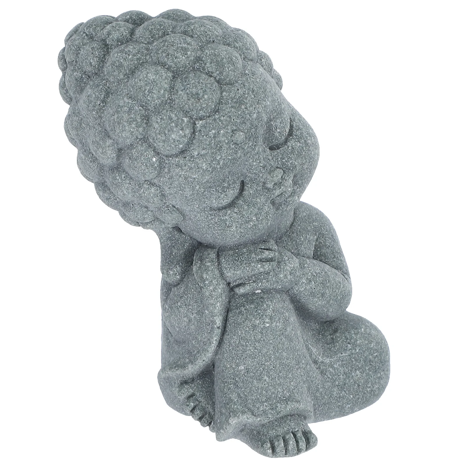 

Small Buddha Statue Good Luck Ornament Praying Sculpture Feng Shui Wealth for Rockery