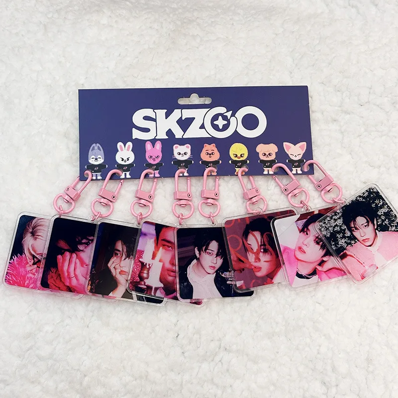 

8pcs Set Skzoo Do It Acrylic Keychain Stray Kids Cartoon Kpop Stay‌ Fans Support Bag Pendant Double Sided Hanging Ornament Gift