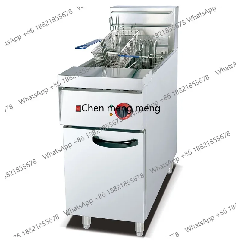 Commercial Fried Chicken Equipment Vertical Electric Single Cylinder Double Cylinder Fryer Burger Shop 28 Liter Deep Fryer