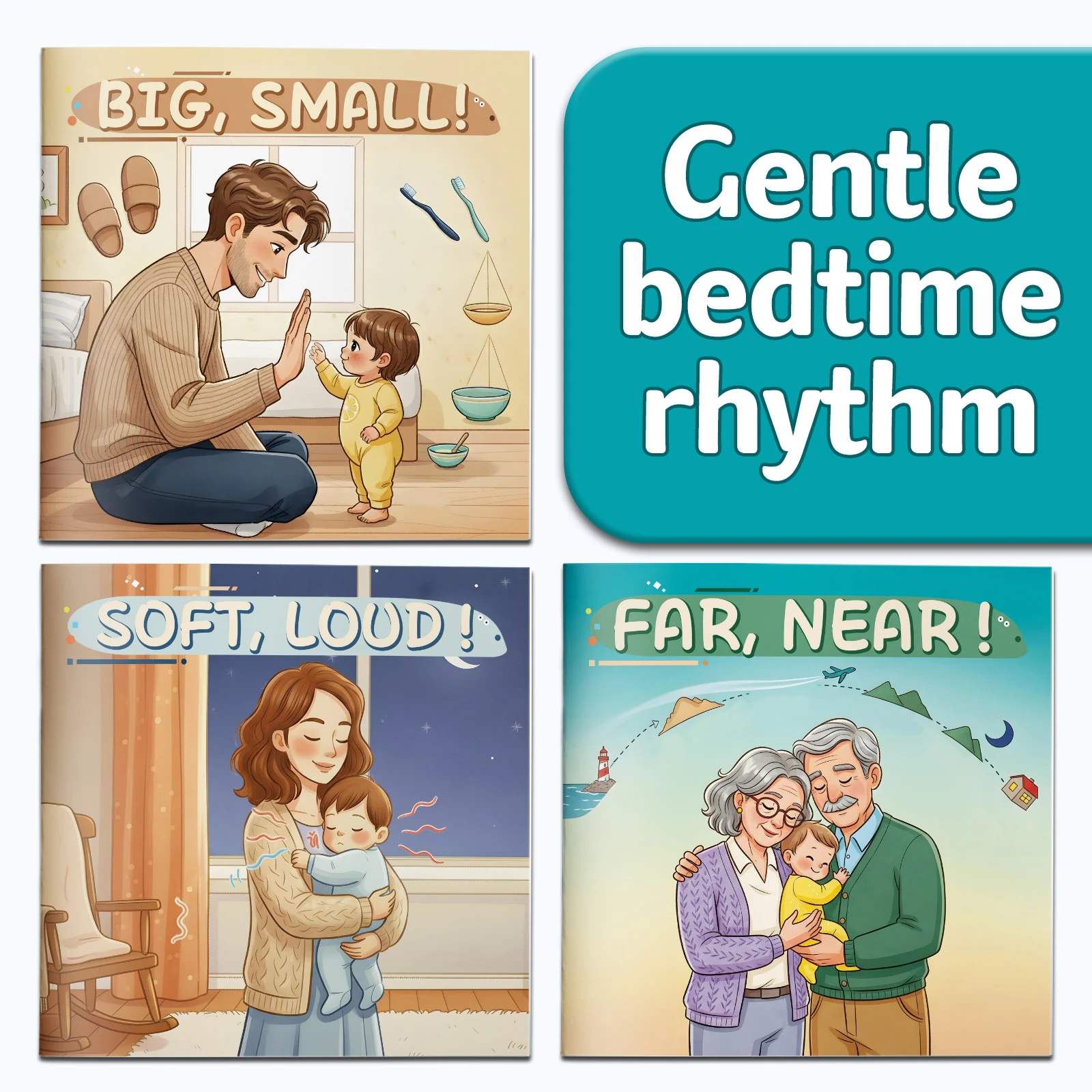 Kids Cognition and Love Storybook, Fun Educational Reading Picture Book as Holiday Gift for Toddlers