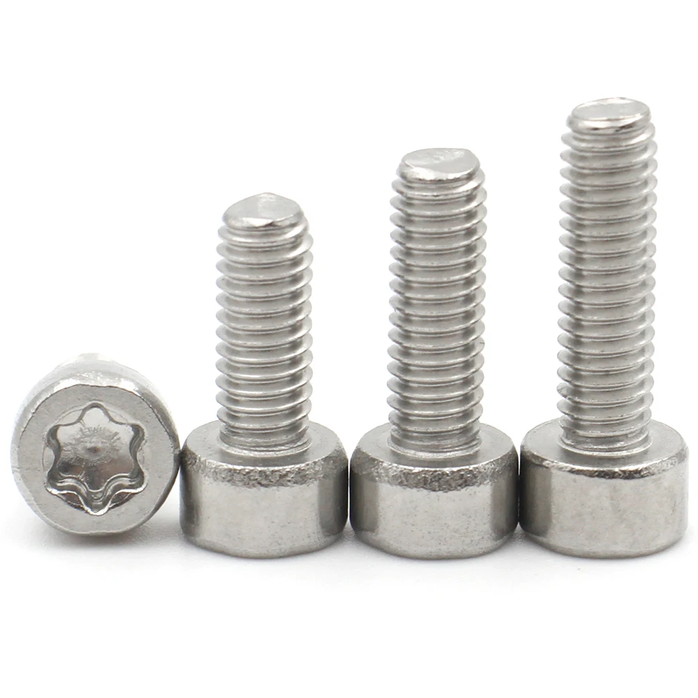 M2 M2.5 M3 M4 M5 M6 M8 A2 304 Stainless Steel Torx Six-Lobe Socket Cap Head Screw Bolt Metalworking L=4-50mm 5/10/20/50pcs