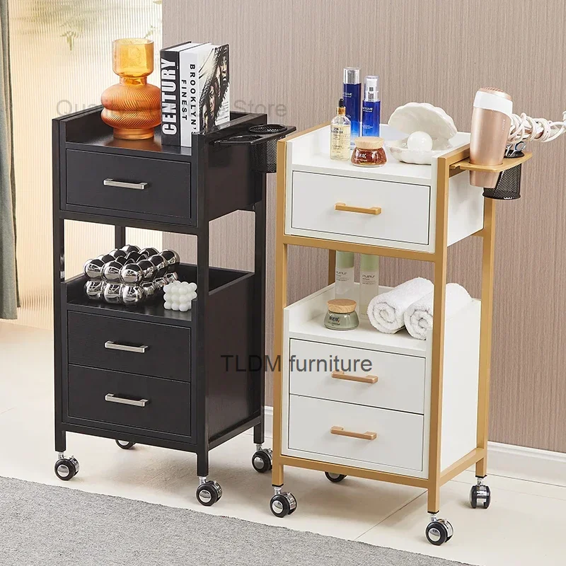 Storage Hairdressing Trolley Utility Cosmetic Helper Auxiliary Cart For Beauty Salon Carrello Attrezzi Salon Furniture MQ50TC