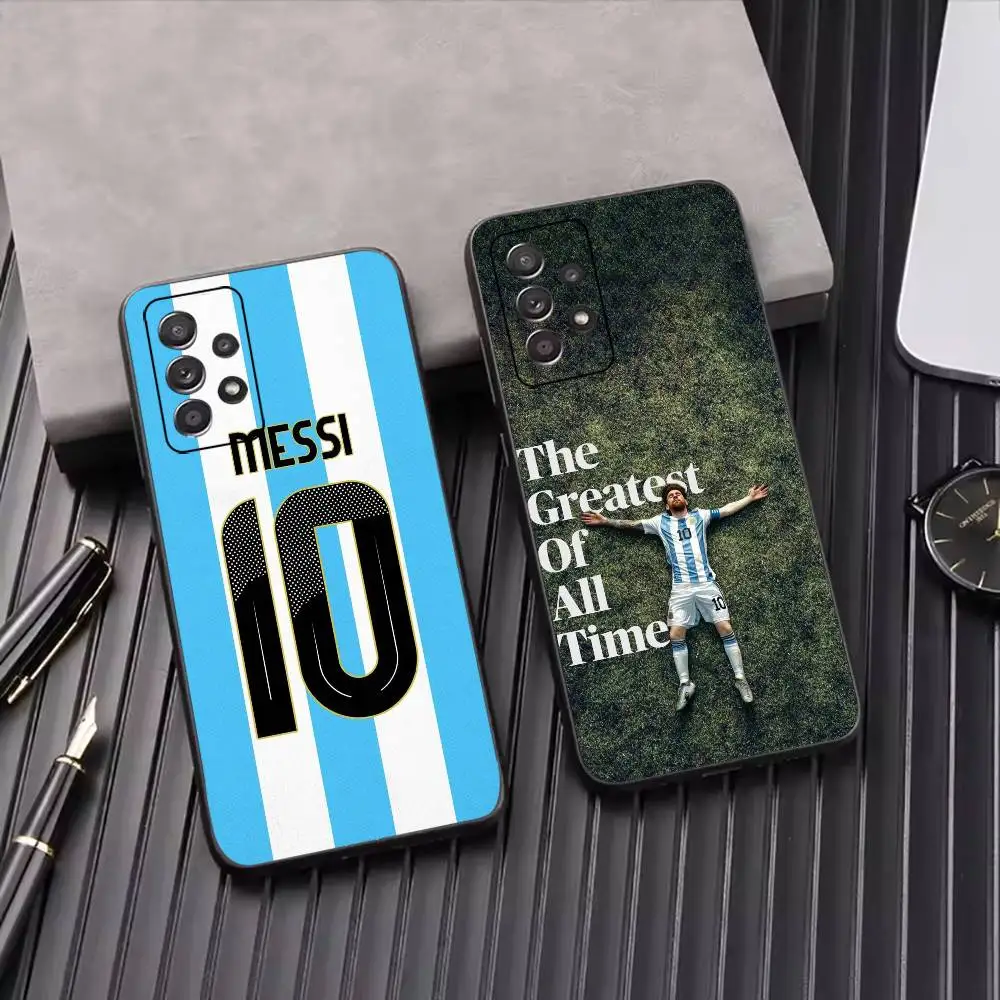 M-Messi Football Star Support Phone Case For Samsung S25,S24,S21,S22,S23,S30,Ultra,S20,Plus,Fe,Lite,Note,10,Black Cover