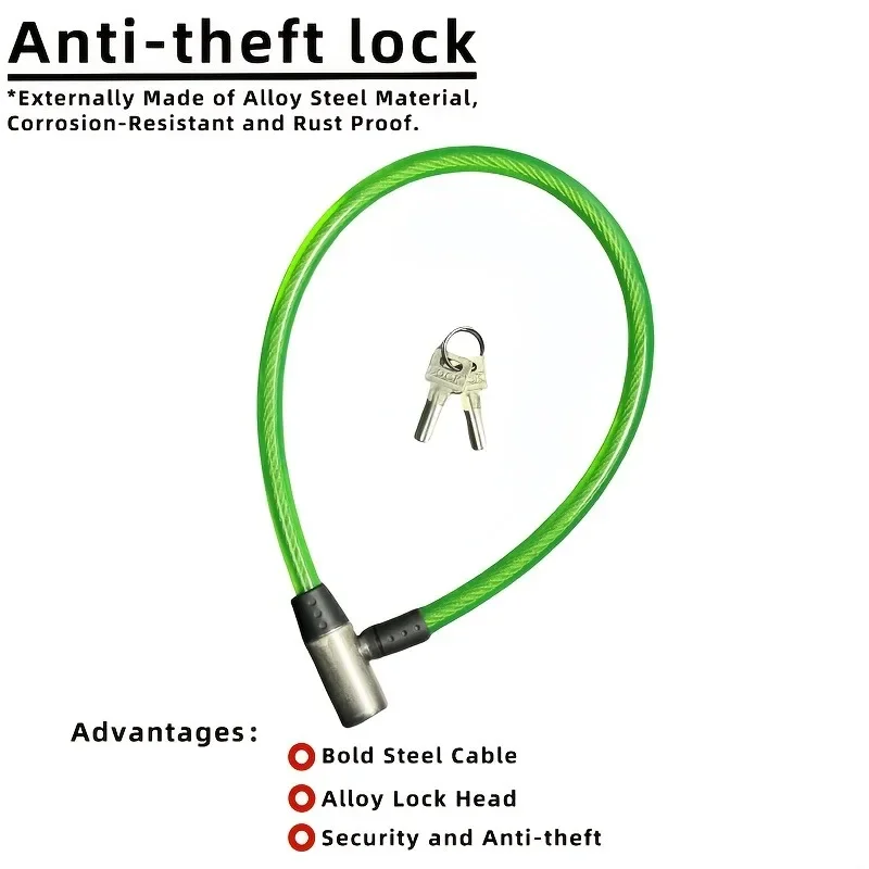 

1 шт. противоугонный замок, цепной замок для велосипеда, портативный замок, замок для электровелосипеда, цепной замок для горного велосипеда