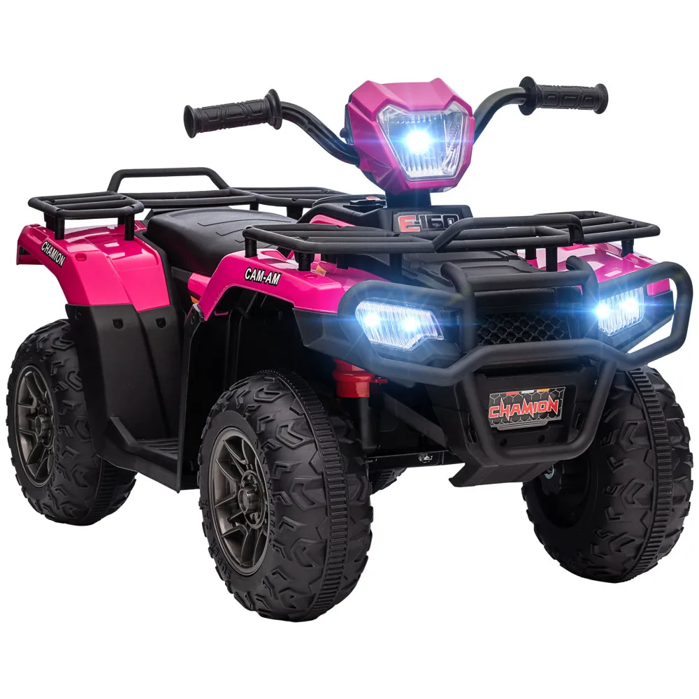 12V Kids ATV Battery-Operated with AUX Port & USB, Kids 4 Wheeler with Tough Wear-Resistant Tread, Electric Four Wheeler Kids