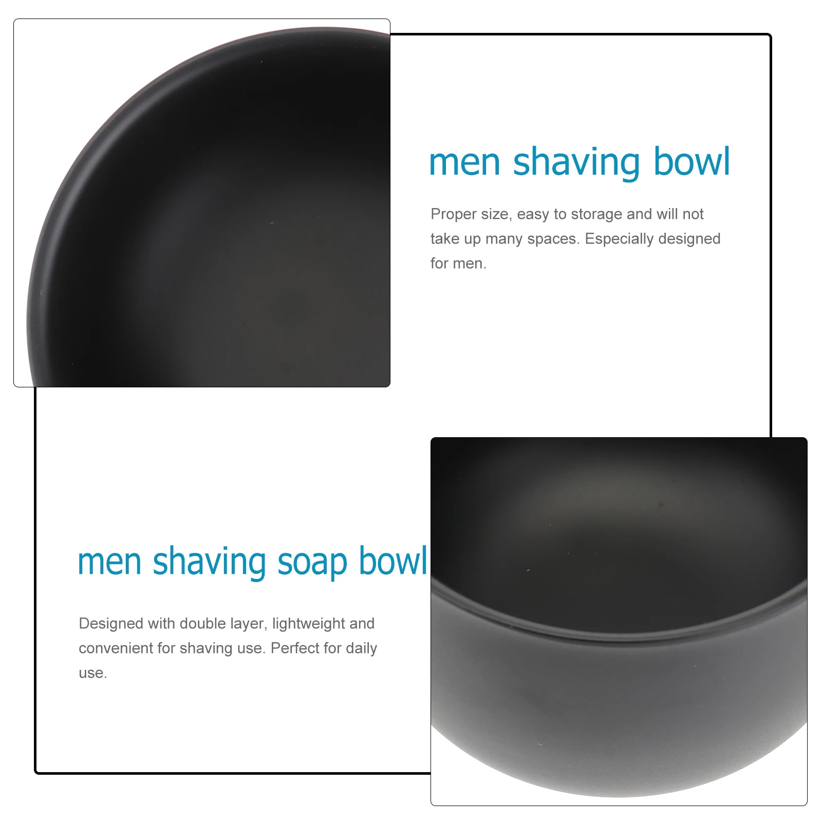 وعاء حلاقة رجالي فاخر بتصميم طبقة مزدوجة من الفولاذ المقاوم للصدأ، حاوية صابون كريمي خفيفة الوزن للتخزين ودية