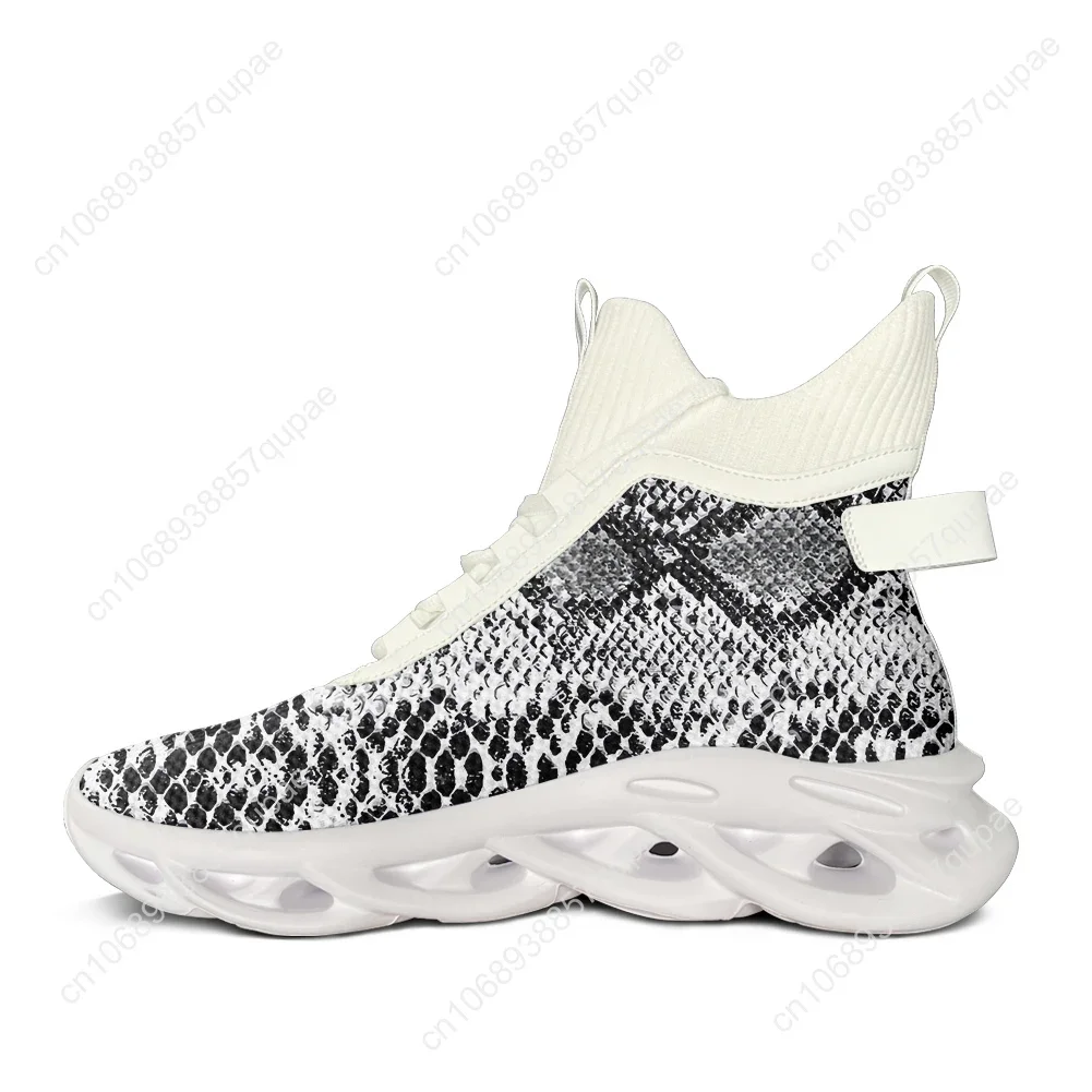 Fish Scale Texture High Top Sneakers Animal Men Women Teenager Sports Shoes Running Sneaker Lace Up Mesh Footwear Custom Shoe 3