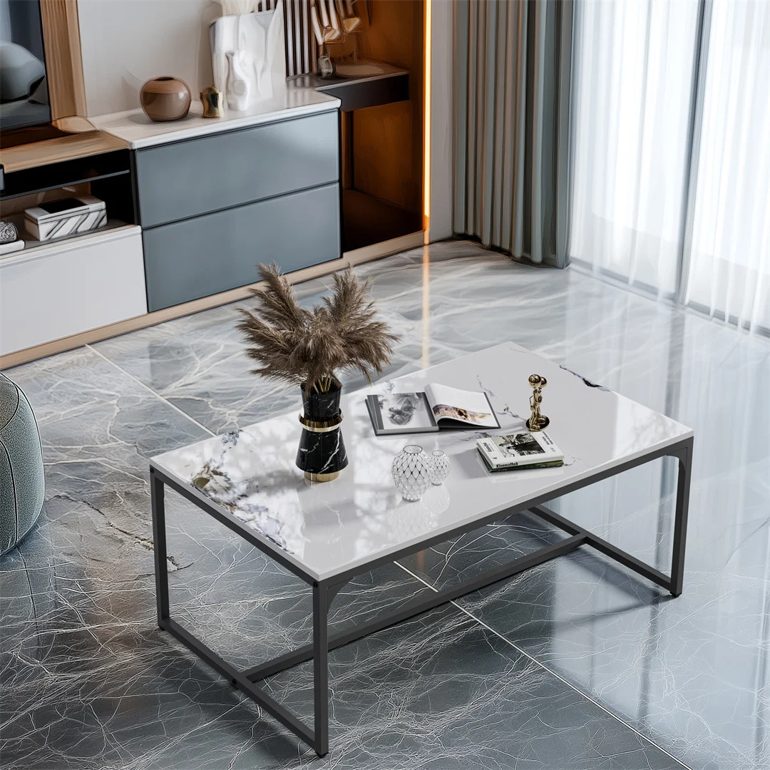 

LUVODI Открытый журнальный столик Гостиная Центр Диван Стол Мебель с ножкой из алюминиевого сплава