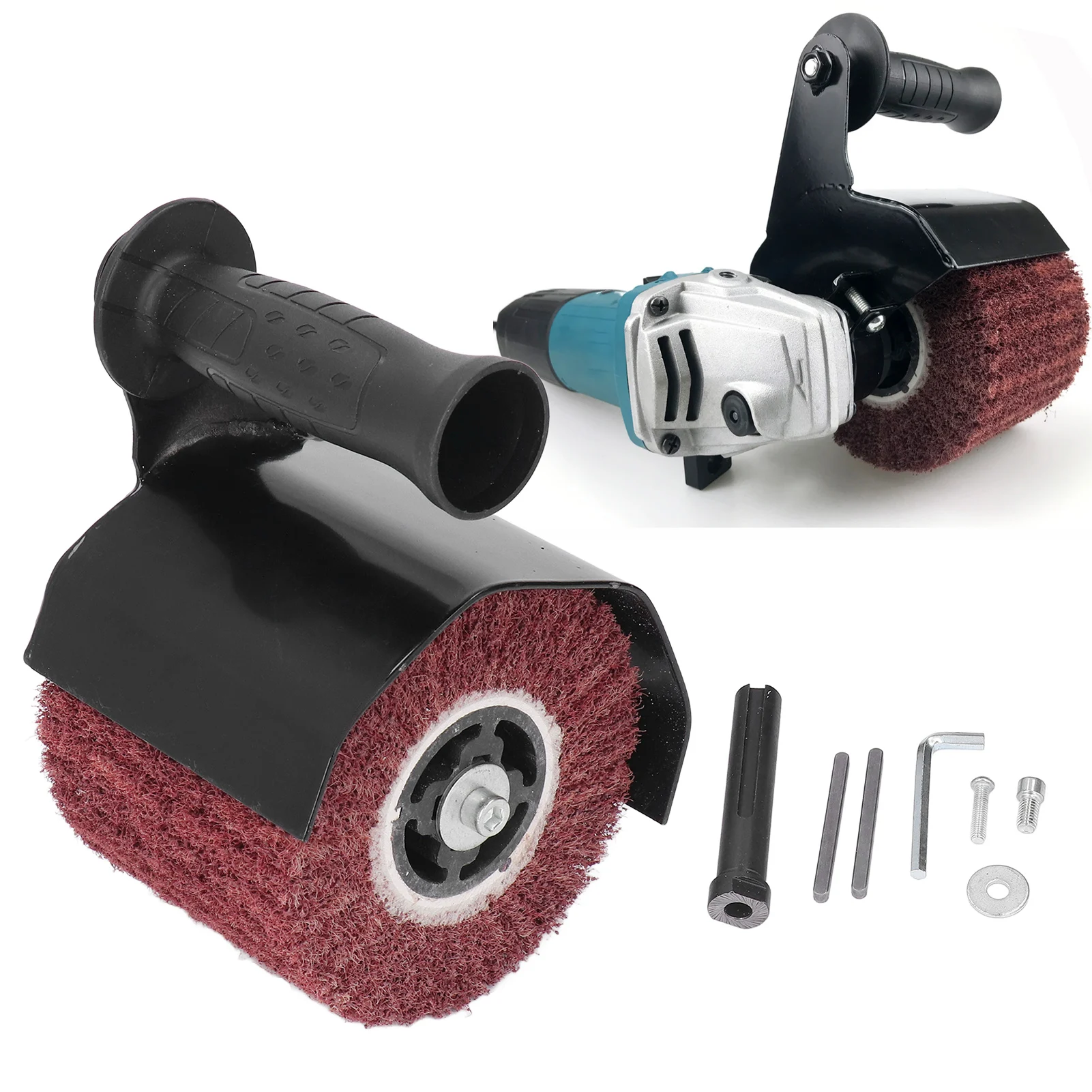Burnishing Polishing Machine Kit Angle Grinder Attachment for Wood Metal Grinding M10 Burnishing Polishing Machine Kit