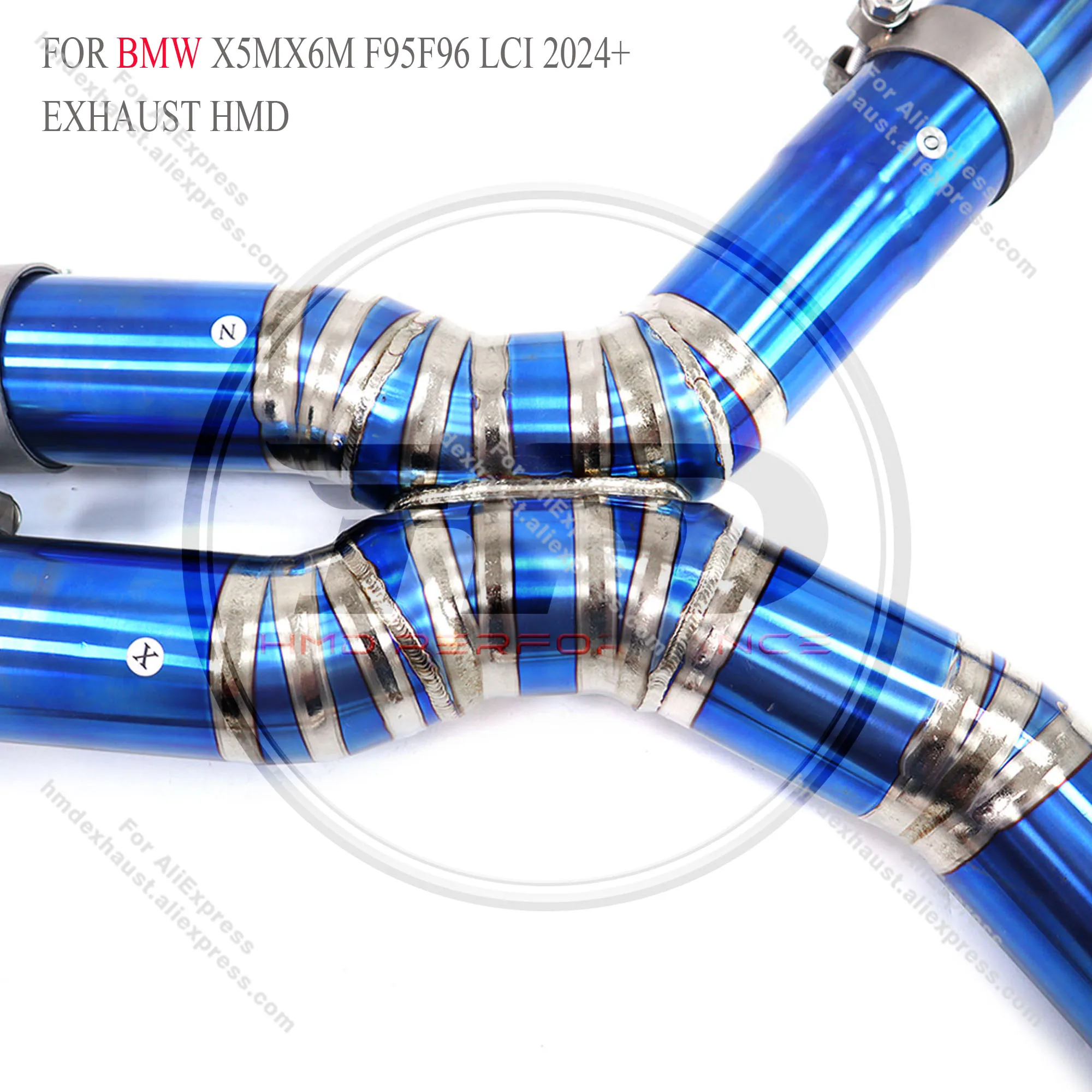أنبوب عادم HMD من التيتانيوم لسيارات BMW X5M X6M F95 F96 LCI 2024+ ماسورة عادم الأداء #3