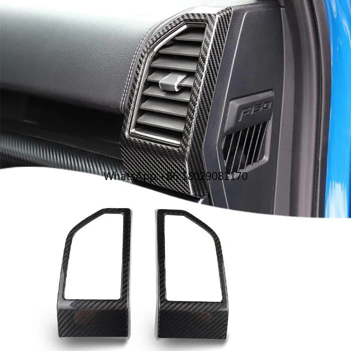 

Carbon Fiber Centre Dashboard Side Air Vent Outlet Trim For Ford F150 Pickup F-150 Raptor 4x4 Car Accessories Interior Suppliers