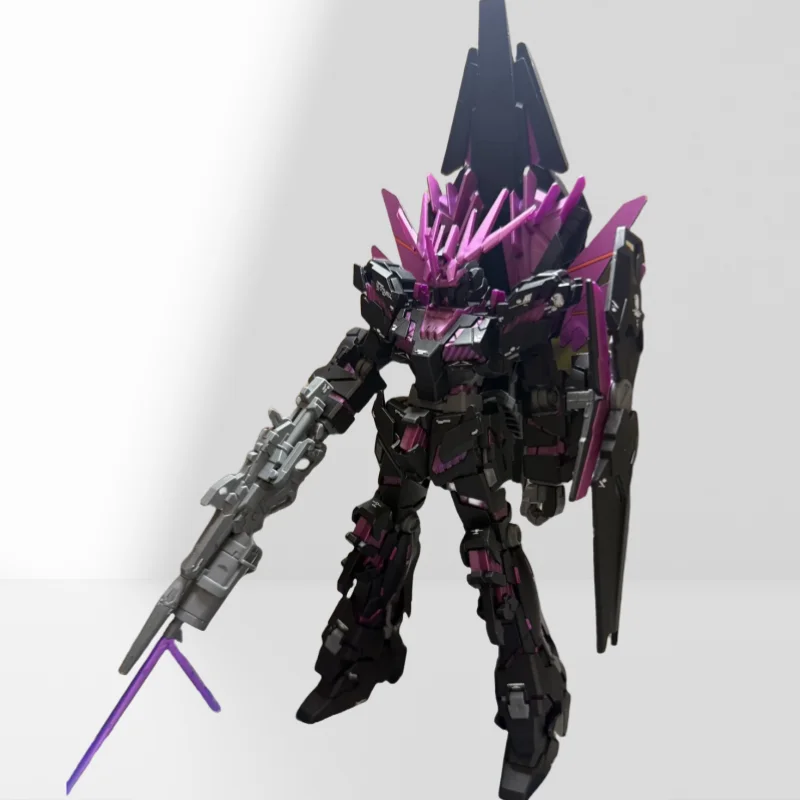 Xd unicórnio banshee preto roxo hg 1/144 RX-0 montar o modelo crianças quebra-cabeça brinquedo figuras de ação presentes decorativos colecionáveis