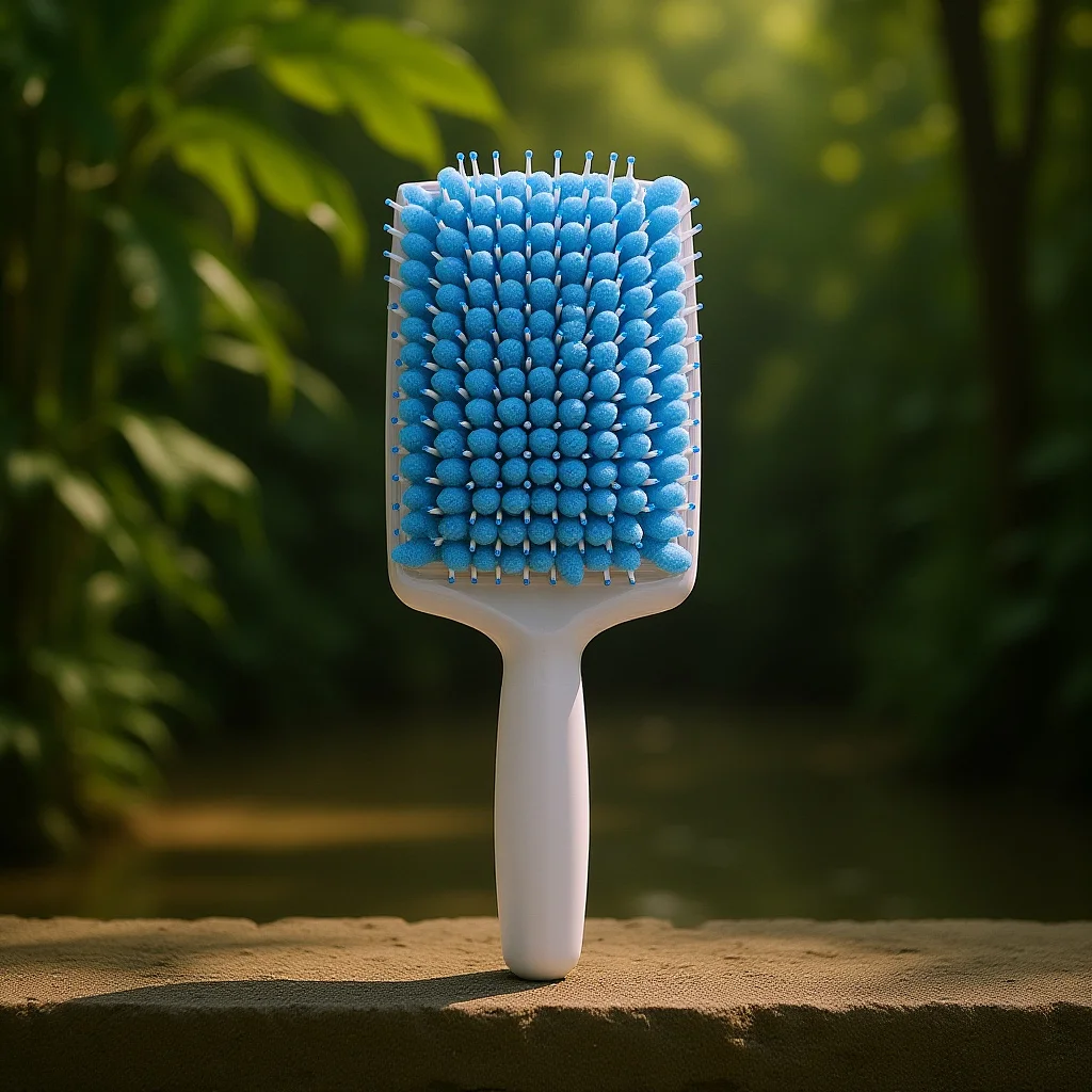 

Blue Hair Brush Absorbent Paddle Sponge Hair Dryer Brush Creative Stylist Recommended Halves Drying Time Eco