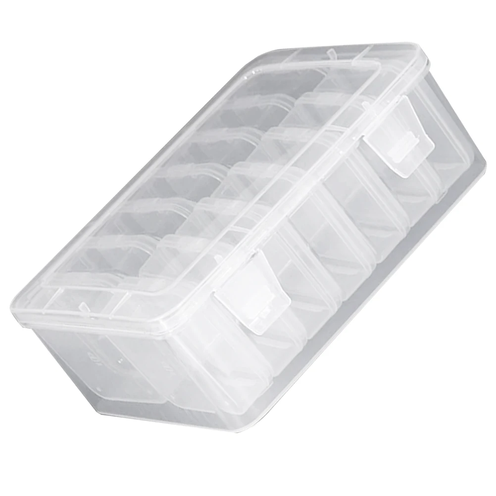 

Lightweight Clear Plastic Beads Storage Cases With Lids Mini Organizer Box For Hair Clips Jewelry And Small Items