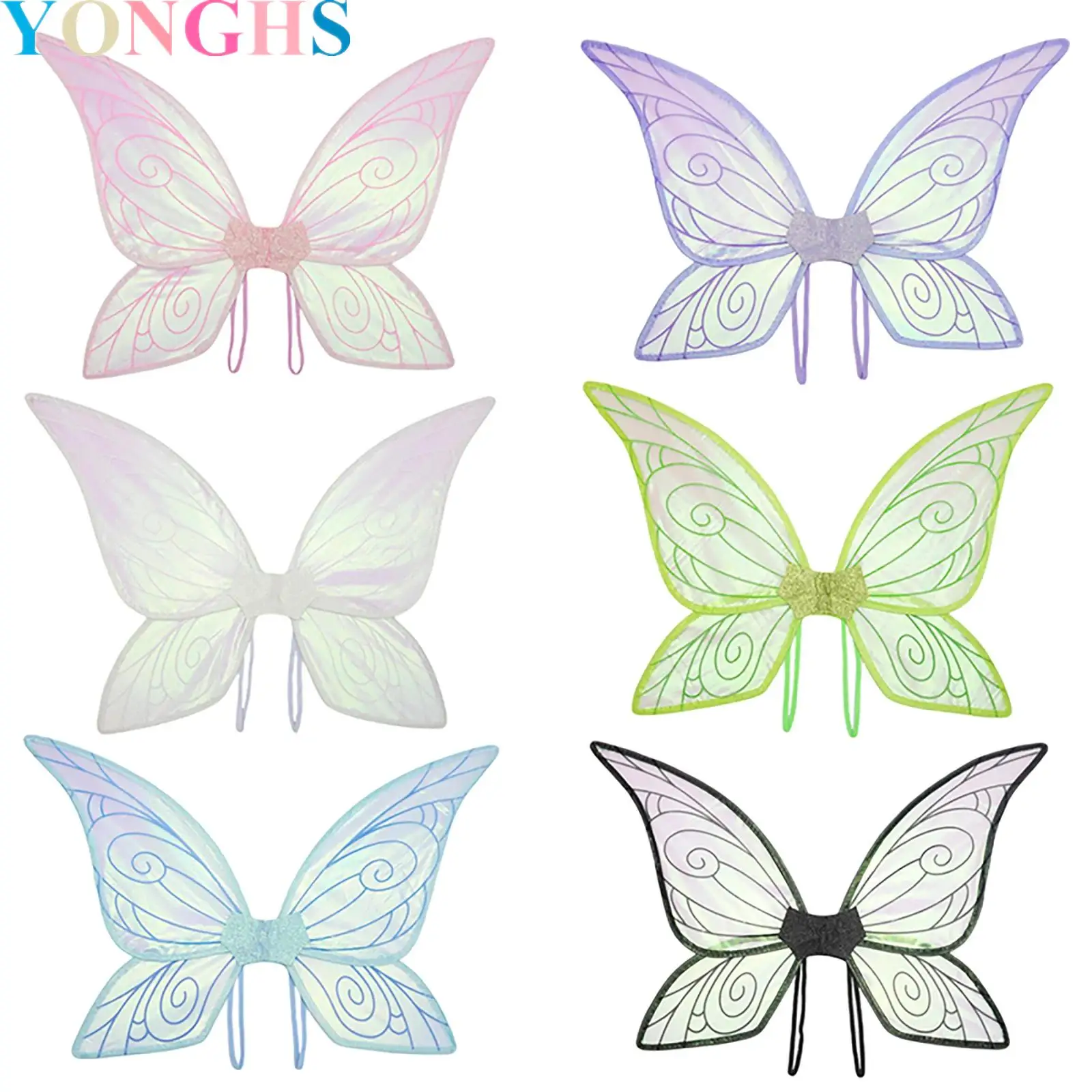 

Fairy Angel Butterfly Wings Sparkly Princess Costume Angel Wings Photography Props Halloween Cosplay Dress Up Party Favor Wings