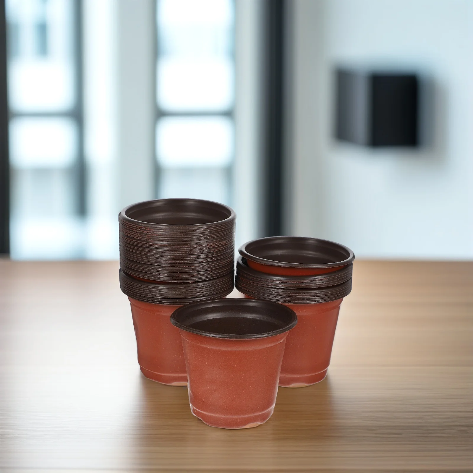 

50pcs Plastic Flower Pot Succulent Nursery Pots Cactus Planter Desk Decor Storage Breathing Holes Anti Root Rot Flower Basin