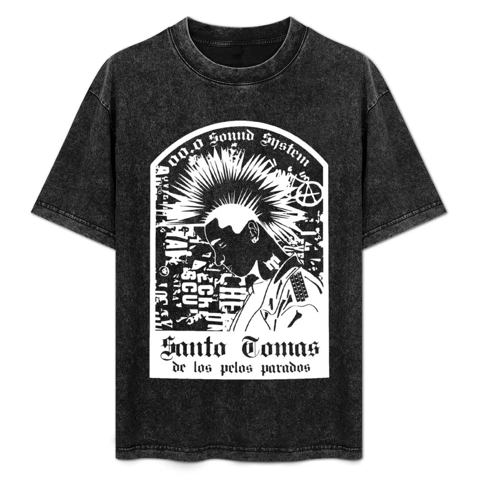 

Santo Tomas de los pelos parados T-Shirt Stylish Graphic Short Sleeve Top