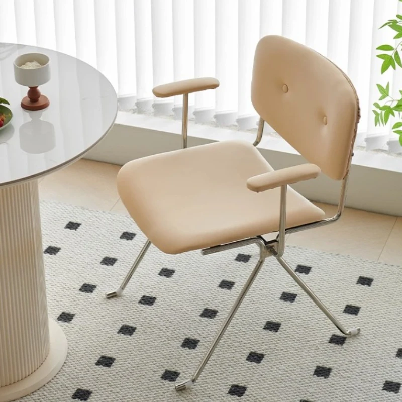 Velvet Modern Dining Chairs Arm Office Minimalist Comfortable Dining Chairs Waiting Bedroom Sillas Para Comedor Home Furniture