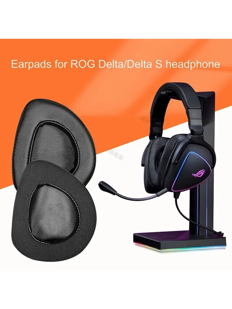 Cuscinetti auricolari in pelle proteica di ricambio per cuffie da gioco ASUS ROG Delta Aura Sync USB-C