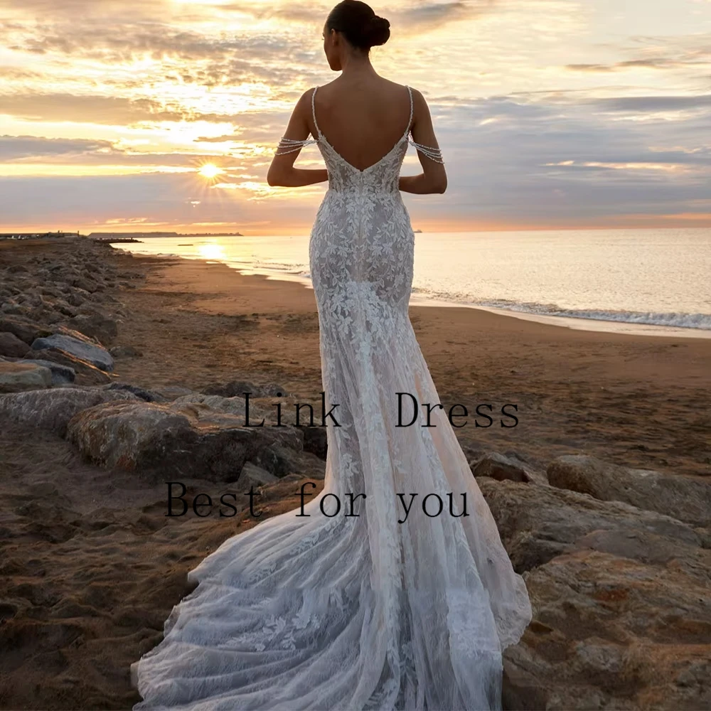 Spaghetti Straps Wedding Dresses for Ladies Elegant Mermaid Bridal Gowns Exquisite Sleeveless Vestidos De Novia New 2026 Summer