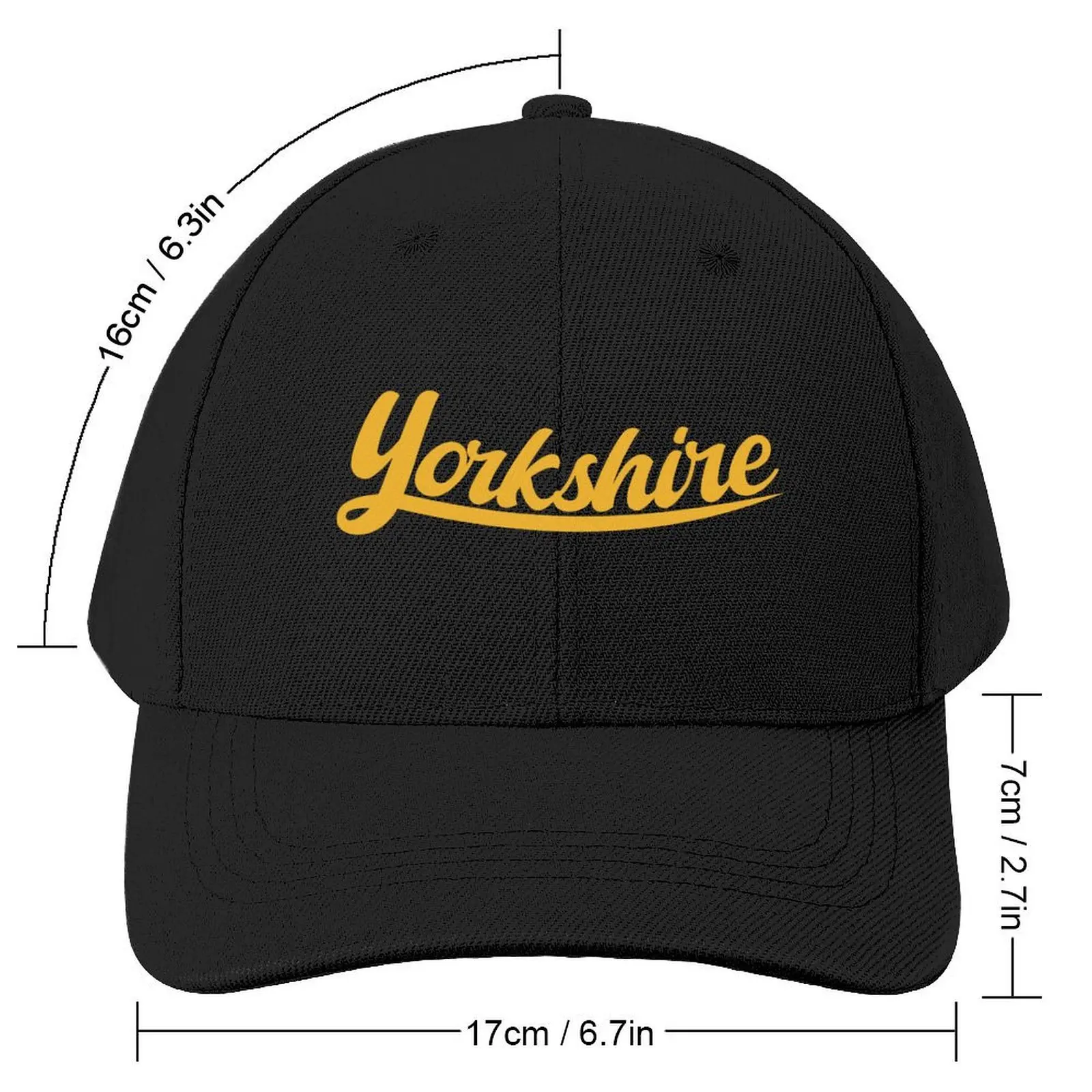 Yorkshire Pride Mango Cursive Design on Cobalt Blue Background Baseball Cap western Hat party Hat New Hat Caps Male Women's