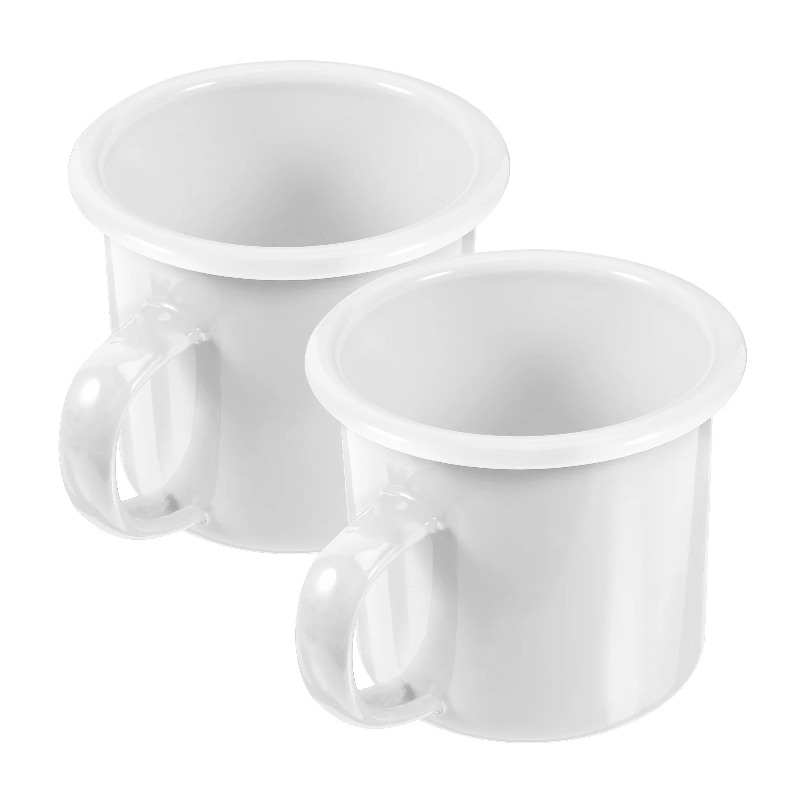 

2pcs Coffee Tea Portable Water Drinking Household Office Enamelware Outdoor Picnic Easy Clean Stable Structure