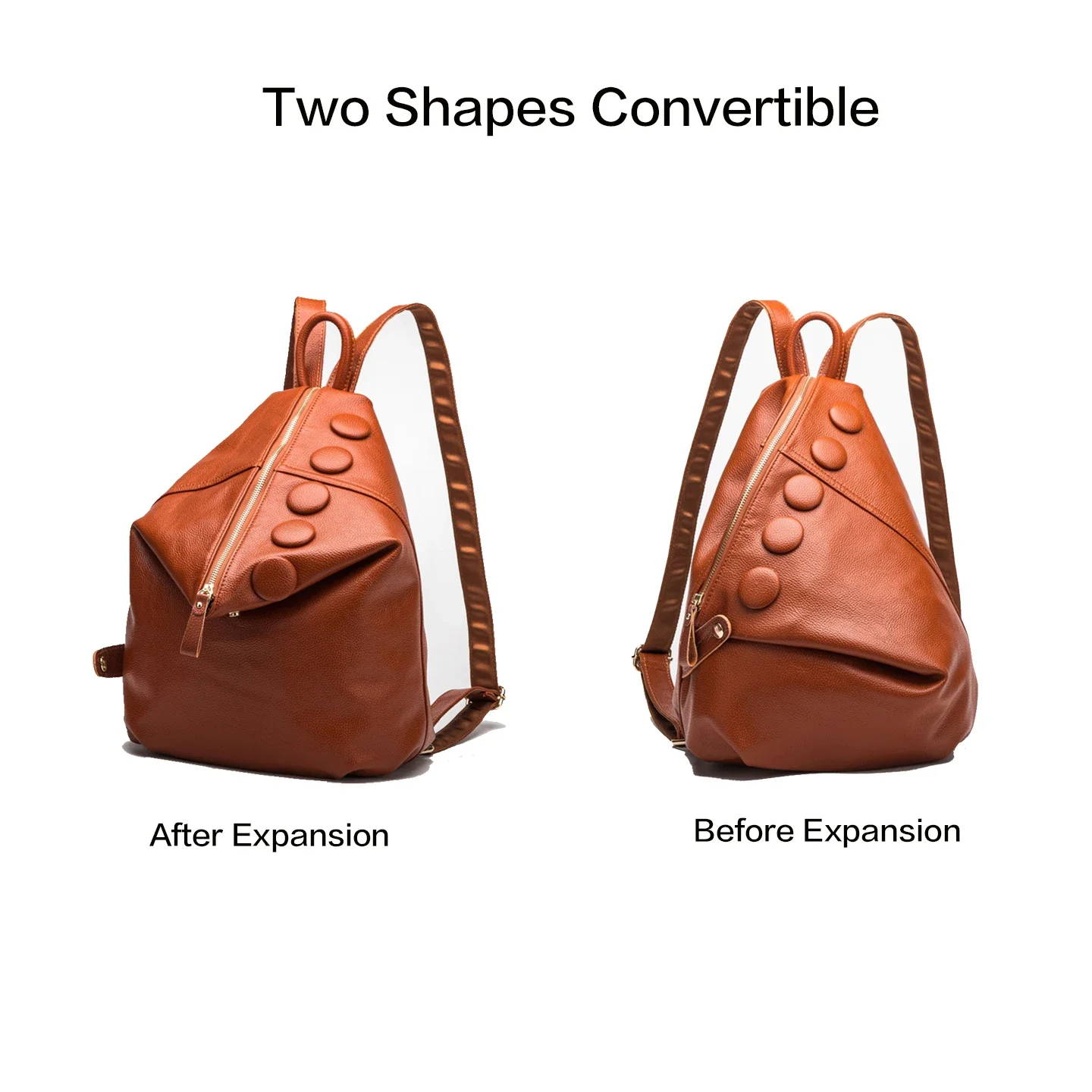Luxury Premium Top Grain Cowhide Triangle Backpack Women Genuine Leather Daily Commute School Bag Casual Outdoor Travel Ladies B