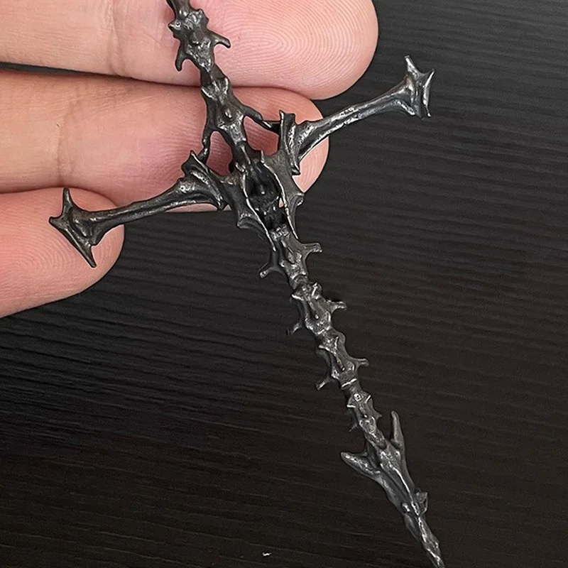 الجديد في الموضة خمر الهيب هوب الشرير القوطية الصليب الهيكل العظمي قلادة قلادة ملونة سوداء للنساء الرجال مجوهرات اكسسوارات هدية #2