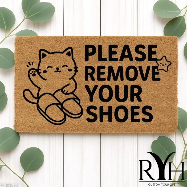Welcome Cat Doormat I Hope You Like Cat Door Mats Please Take Off Your Shoes Home Decor Doormat