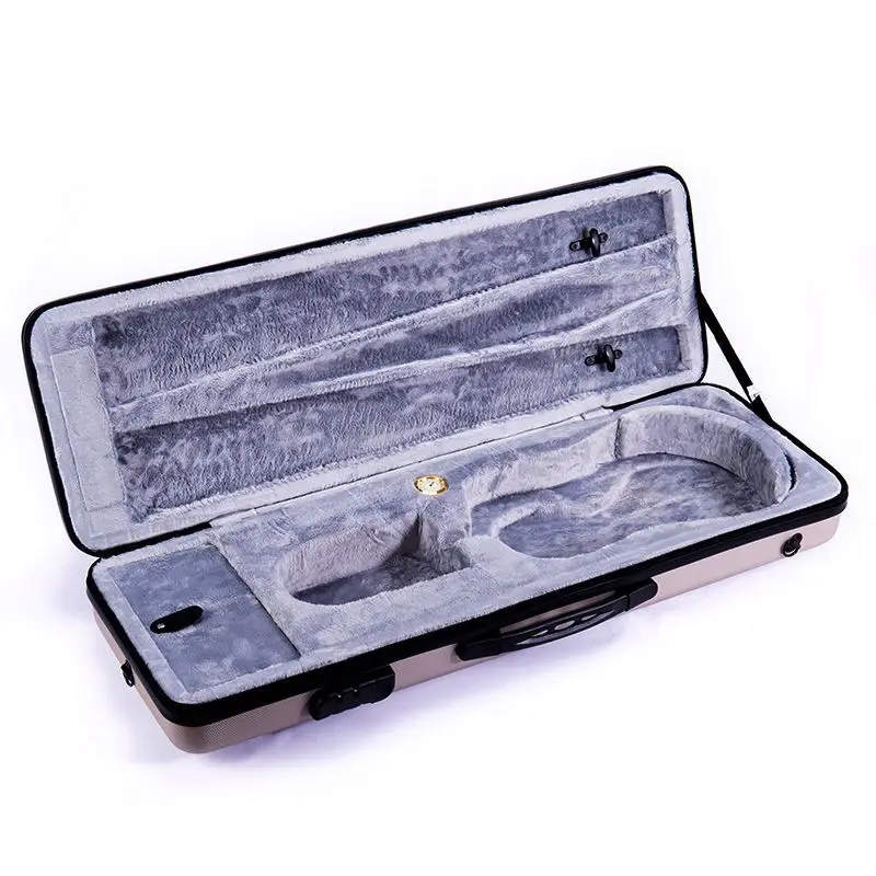 high-grade 4/4 3/4 Violin Case Super light Square Box Violin Box Violin Square Case With hygrometer lock